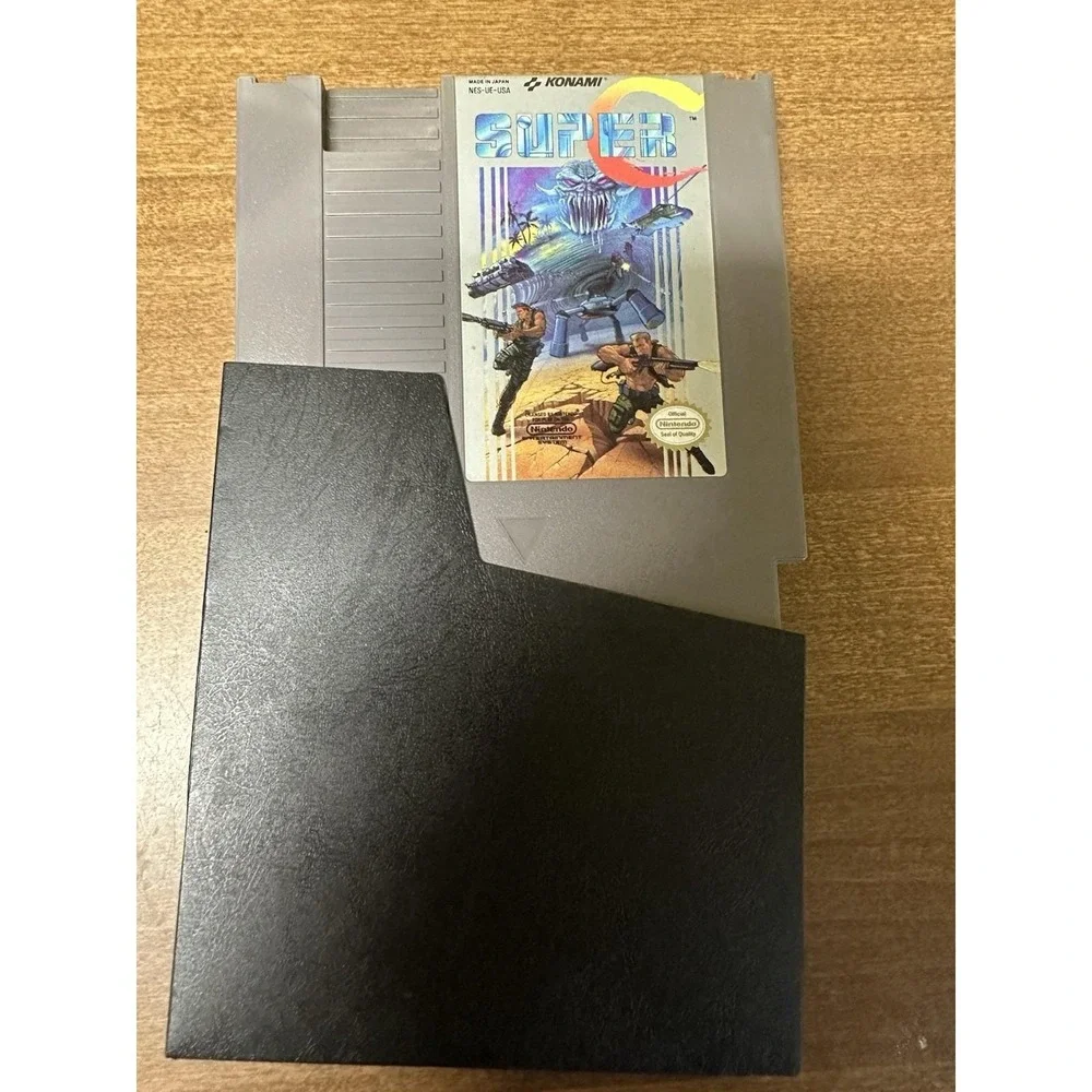 Super C (contra 2) Nintendo NES Game Cartridge w/ Black Dust Cover